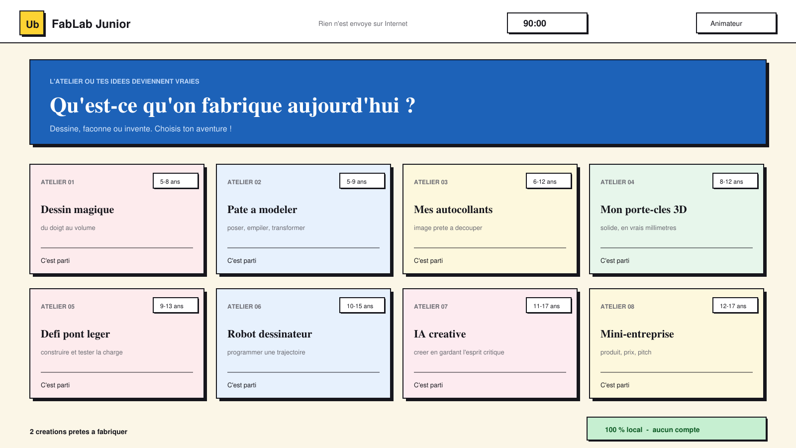 FabLab Junior — l'atelier de fabrication pour les 5‑17 ans